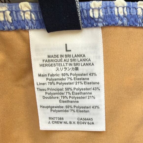 NWT J. Crew Sz L Seersucker Ruffle V-neck One-piece Swimsuit BY483 Blue Gingham - Picture 9 of 12